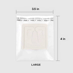 
                  
                    Pour over pack coffee filter dimensions are shown, with width being 3.5 inches, height being 4 inches. Text reads, “Large.” 3 of 8.
                  
                