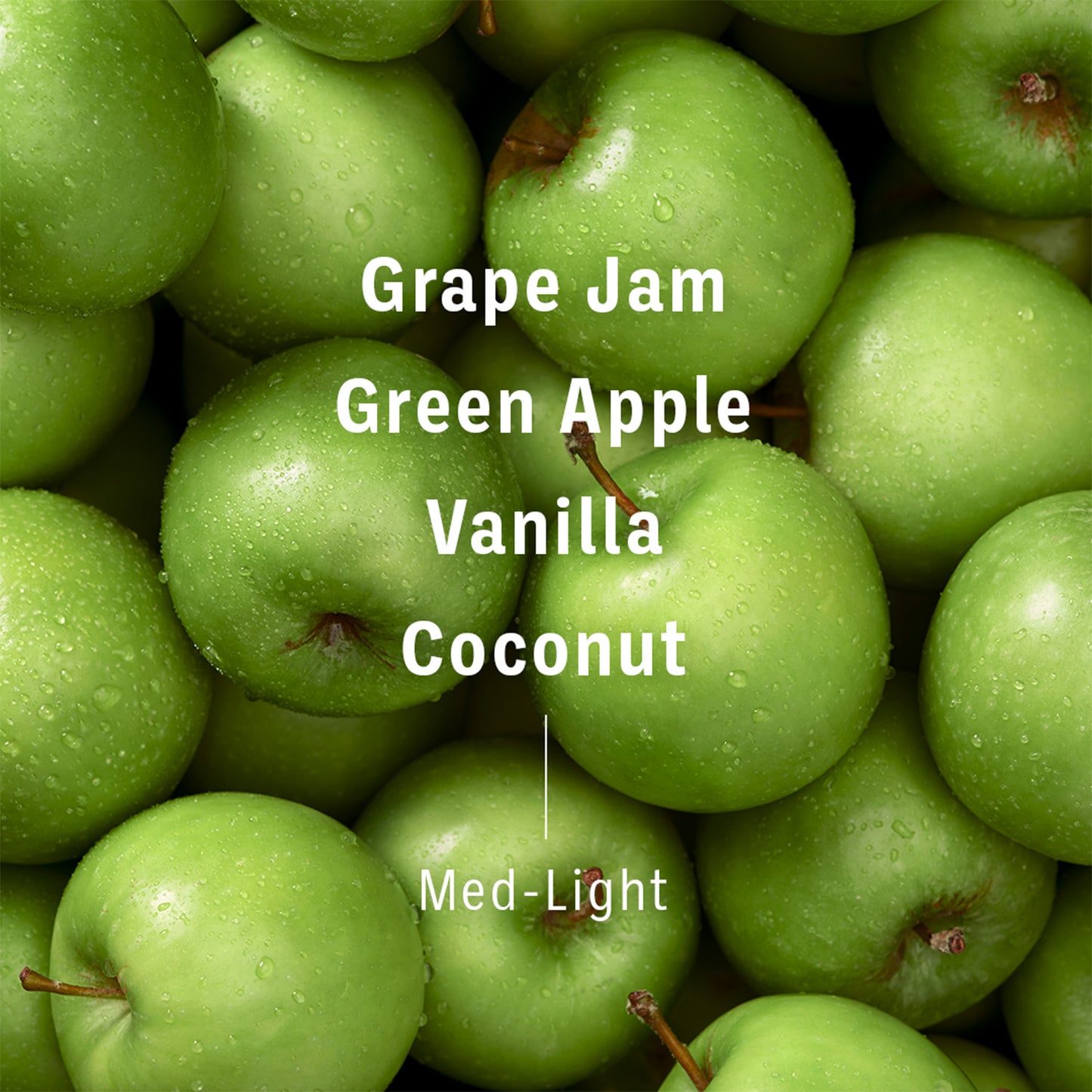Flavor notes of whole bean coffee Tres Milagros Grape Jam, Green Apple, Vanilla, Coconut